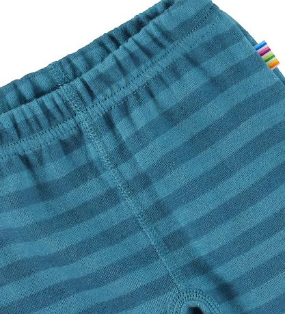 Joha Leggings m. Fuß - Wolle - Blau Gestreift