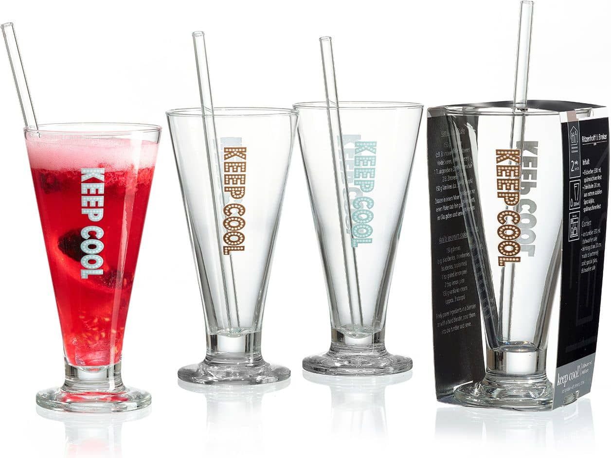 Eisbecher + Trinkhalm Lio
