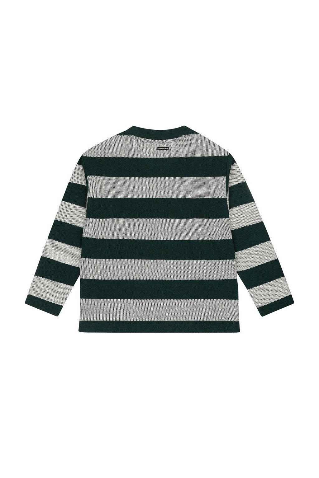 Tumble 'n Dry gestreepte longsleeve Mittelberg donkergroen