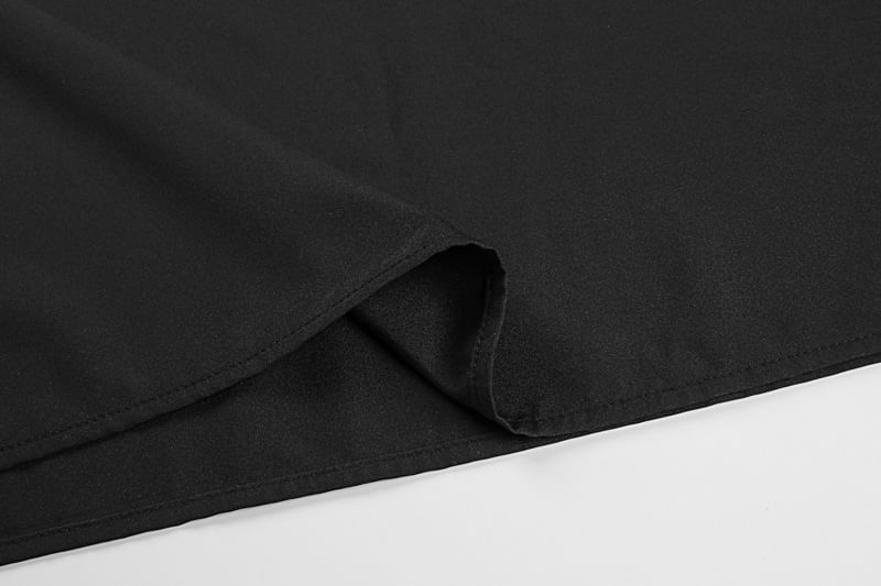 SugaSaurus - Spaghettibandjes V-hals kanten paneel maxi bodyconjurk met open rug en split