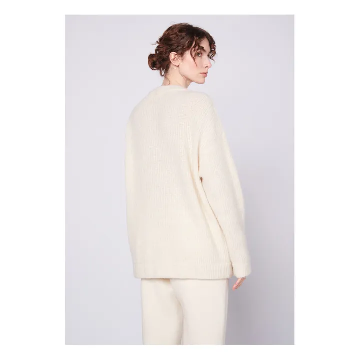 American Vintage Cardigan East Alpaga | Ecru chiné