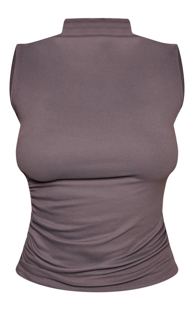 Gris Haut Col Montant Shape Toucher Doux
