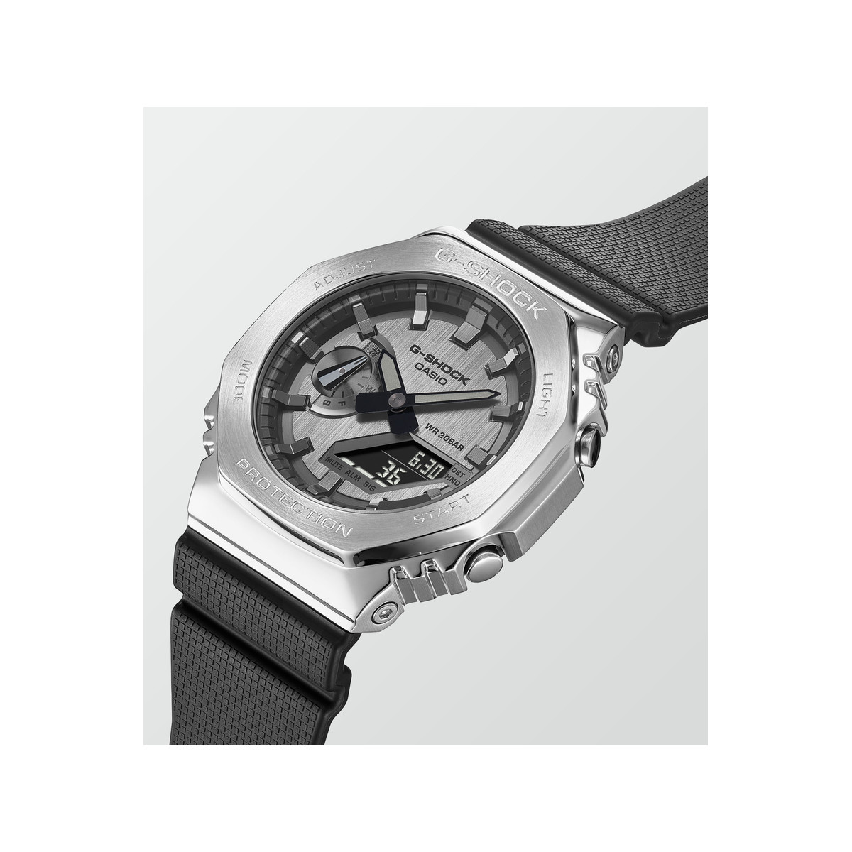 Montre G-SHOCK homme acier bracelet résine noire