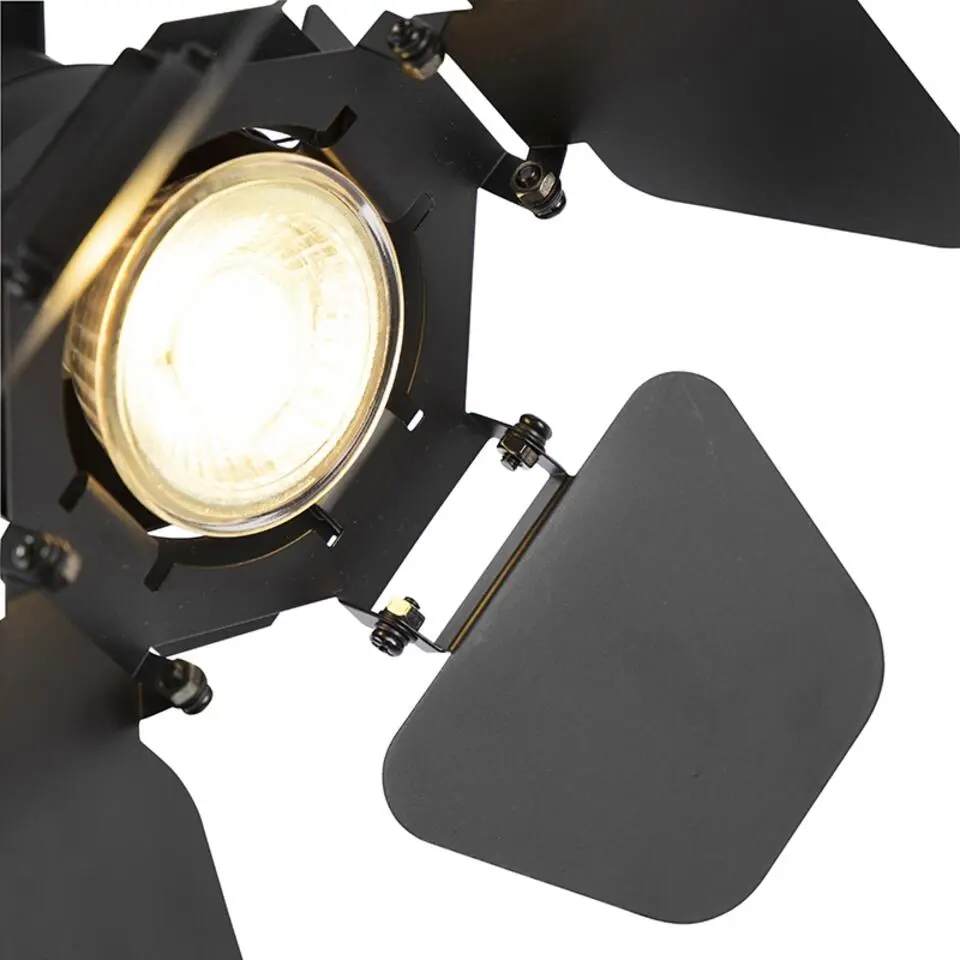 Qazqa opbouwspots movie zwart gu10