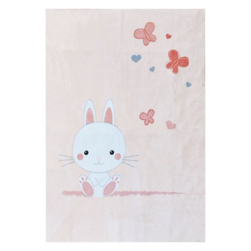 Plaid microdoux 100x140cm Lapinou - DOMIVA