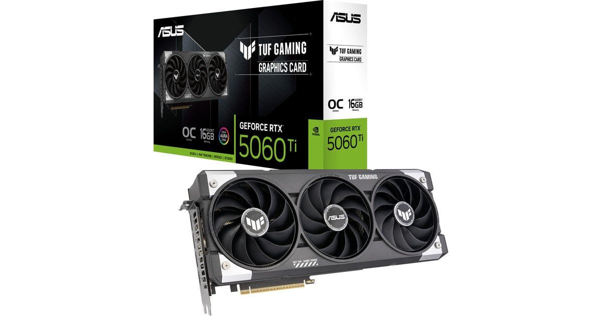 ASUSTUF Gaming GeForce RTX 5060 Ti OC 16G grafische kaart  (3x DisplayPort, 1x HDMI)