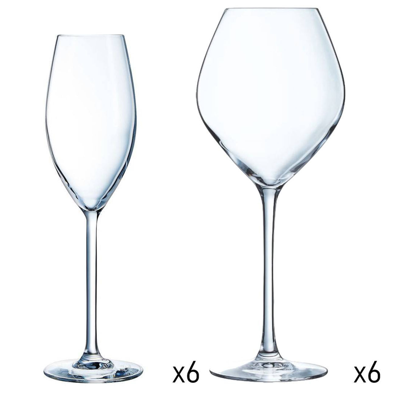 Chef & Sommelier Ensemble de verres Cheer Up - 12 pièces transparents