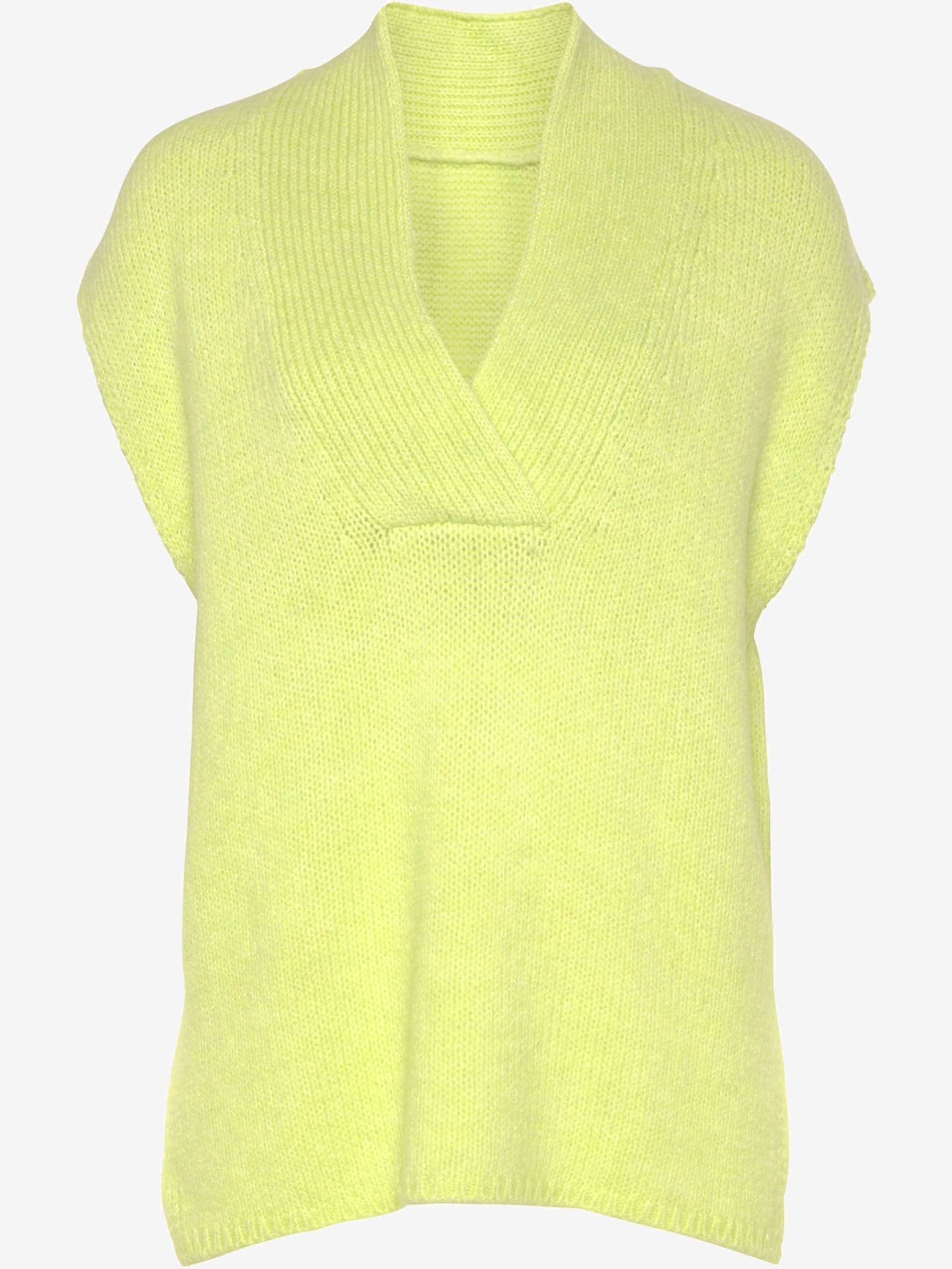 Pull à manches courtes encolure en v