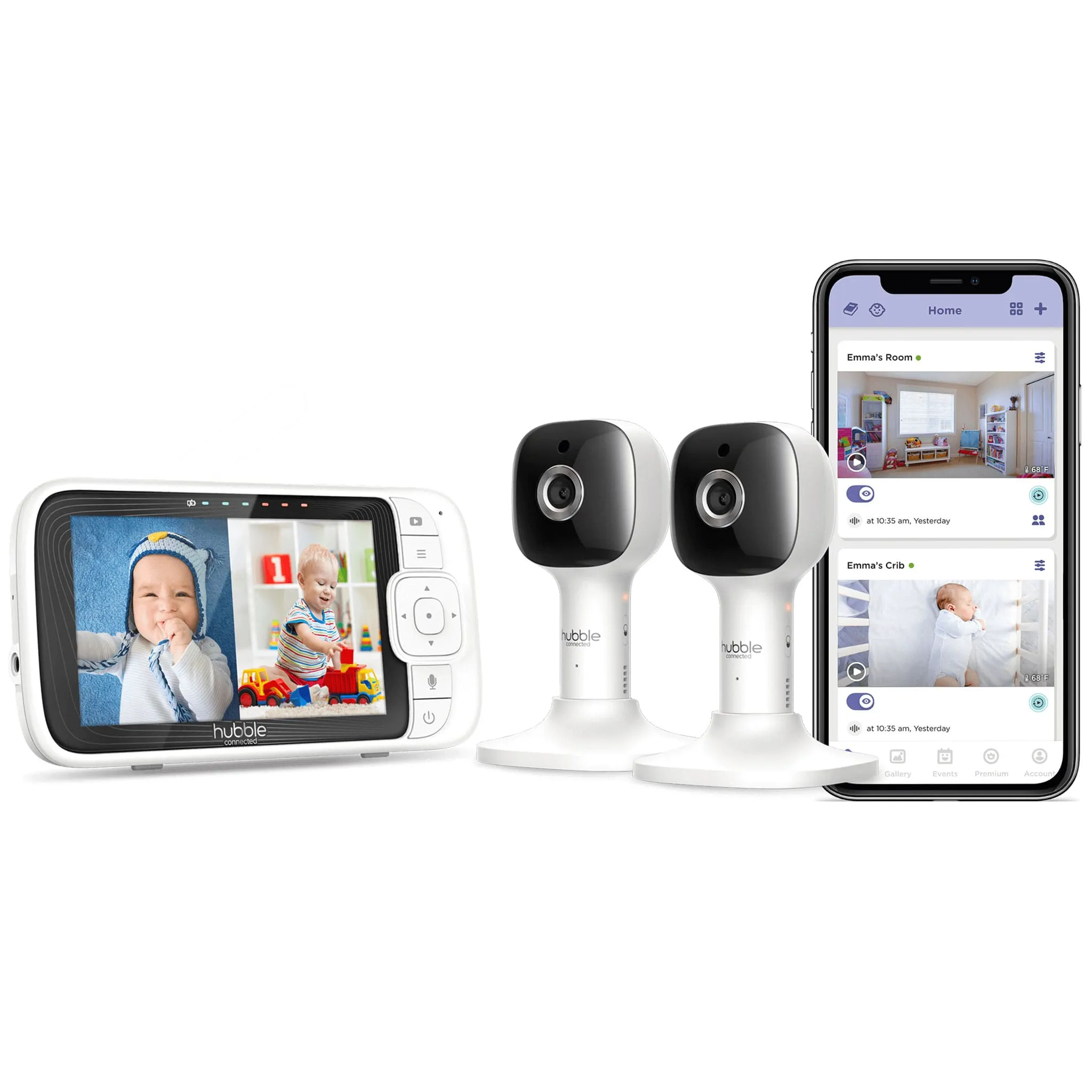 Hubble Connected Moniteur Wifi Nursery Pal Cloud - 2 Caméras