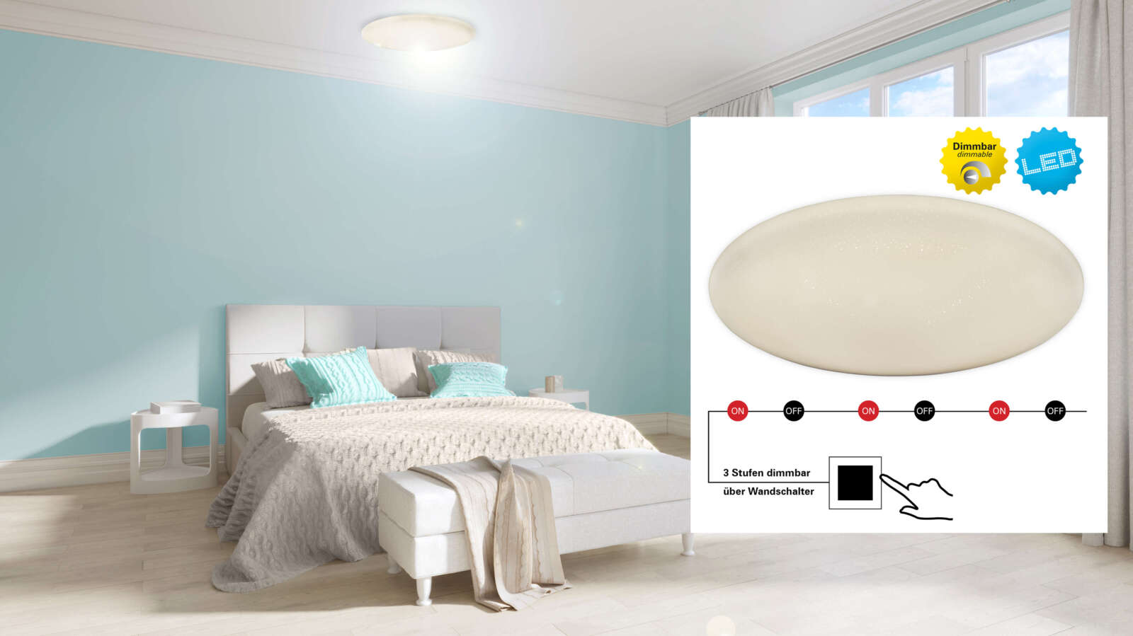 LED-Deckenleuchte RAVENNA - weiß - Ø 52 cm