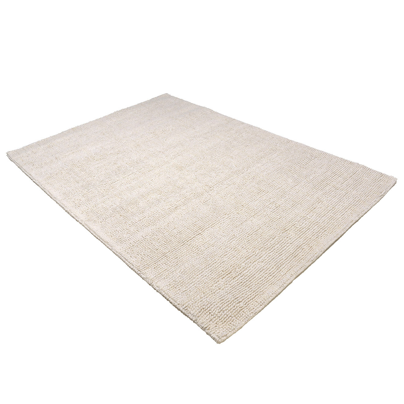 Macabane Tapis en Laine bouclée Sacha ivoire - 230x160 cm