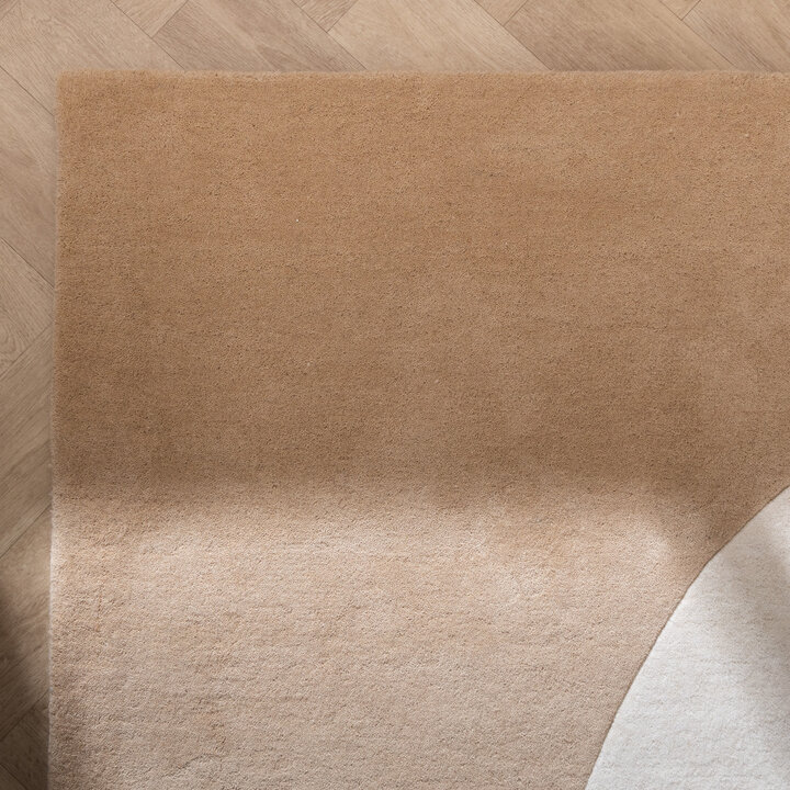Wollen abstract vloerkleed - Clarice Creme/Beige