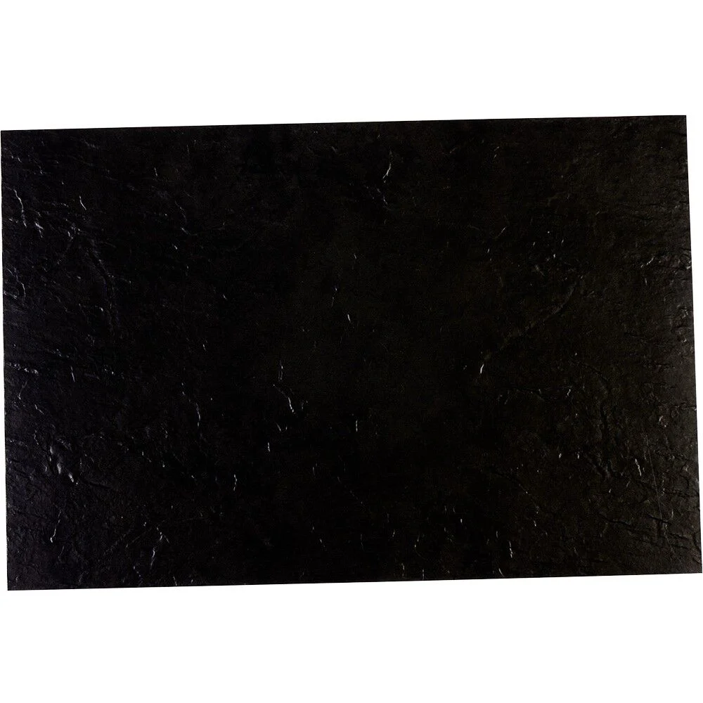 Set de table rectangulaire plastique noir effet ardoise