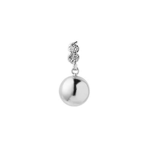 Stine A Twin Flow & Disco Ball Ørering, Rhodineret Silver