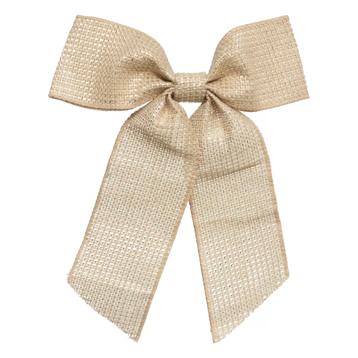 Nœud de Noël en jute (H24 cm) Élégance Doré
