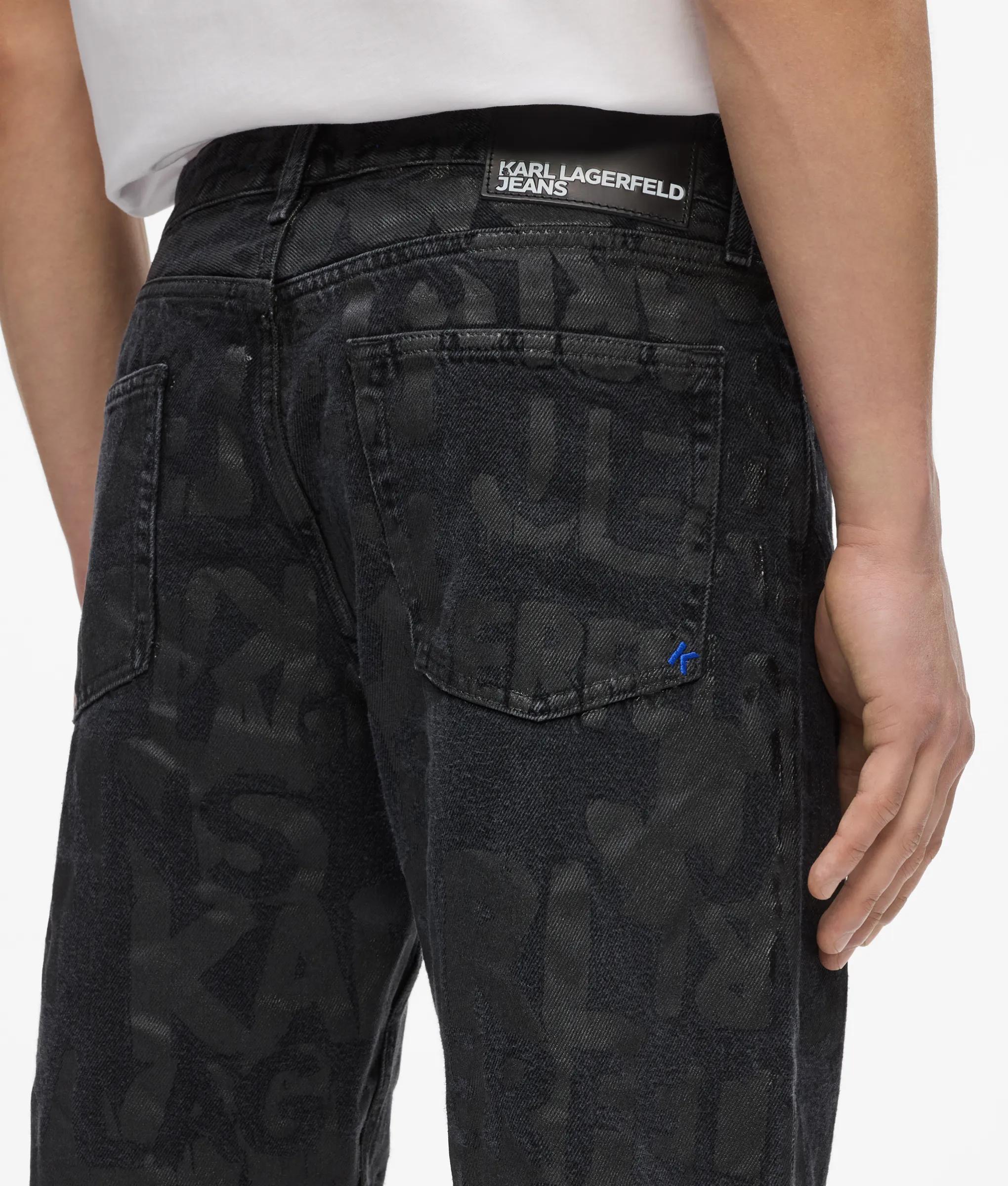 Logo-print rechte jeans