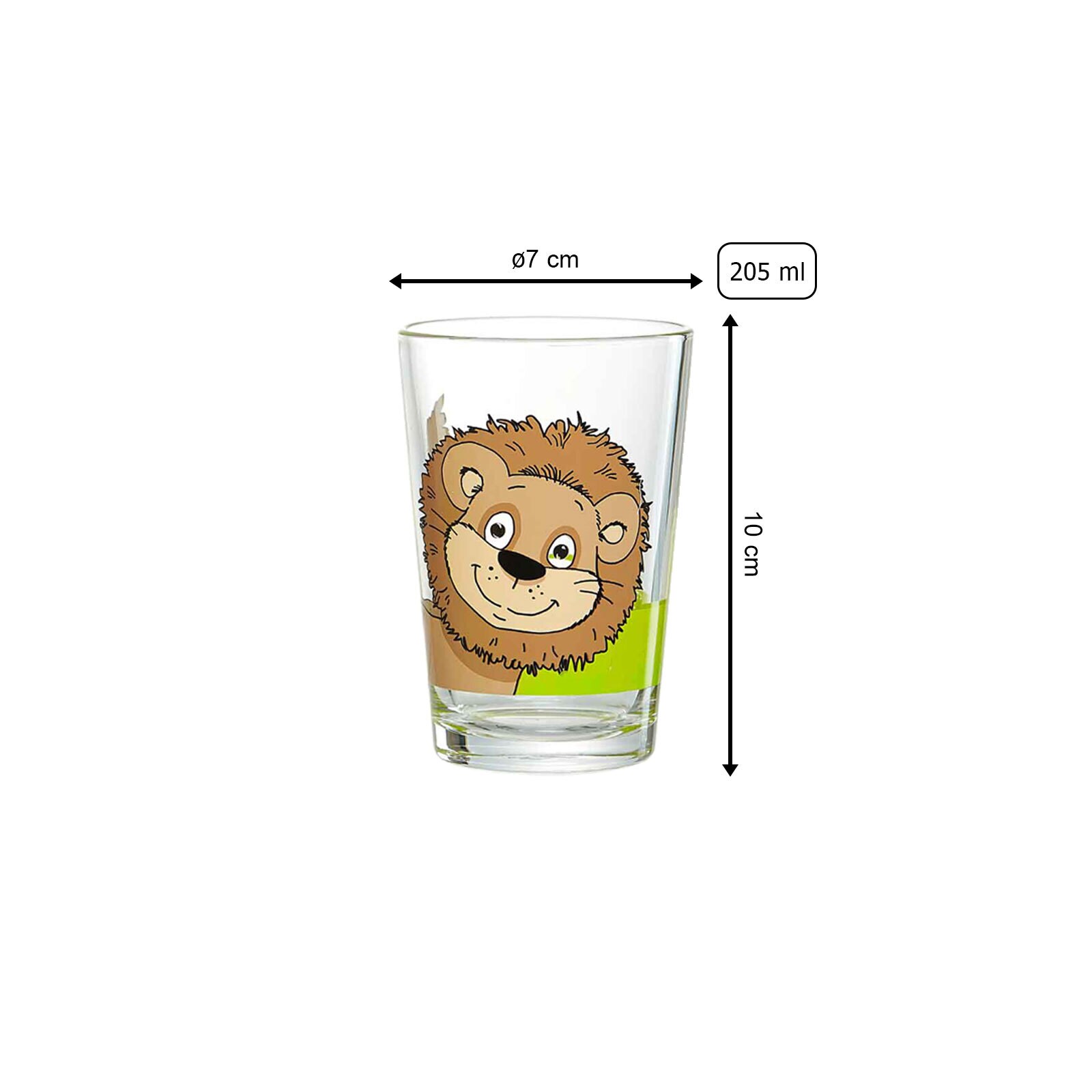 Ritzenhoff & Breker Kindergläser Dschungeltiere 205 ml 6er Set