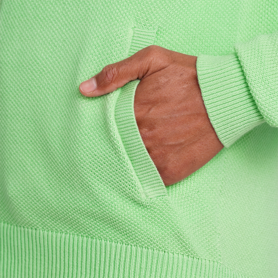 VanVaan Herren Strickjacke mit Reißverschluss hellgrün