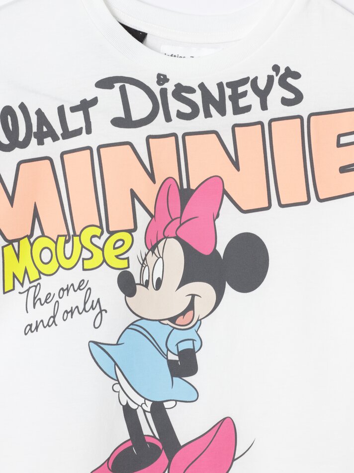 Camiseta com estampa da Minnie Mouse ©DS - Off White