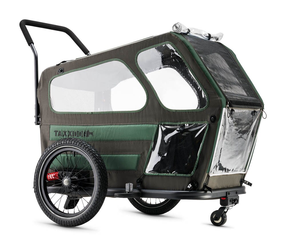 taXXi Fahrradanhänger Dog M - Dark Grey/Dark Green