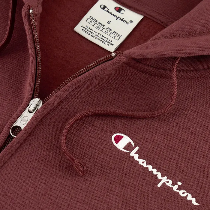 Champion Small Logo Full Zip Hoodie Dames