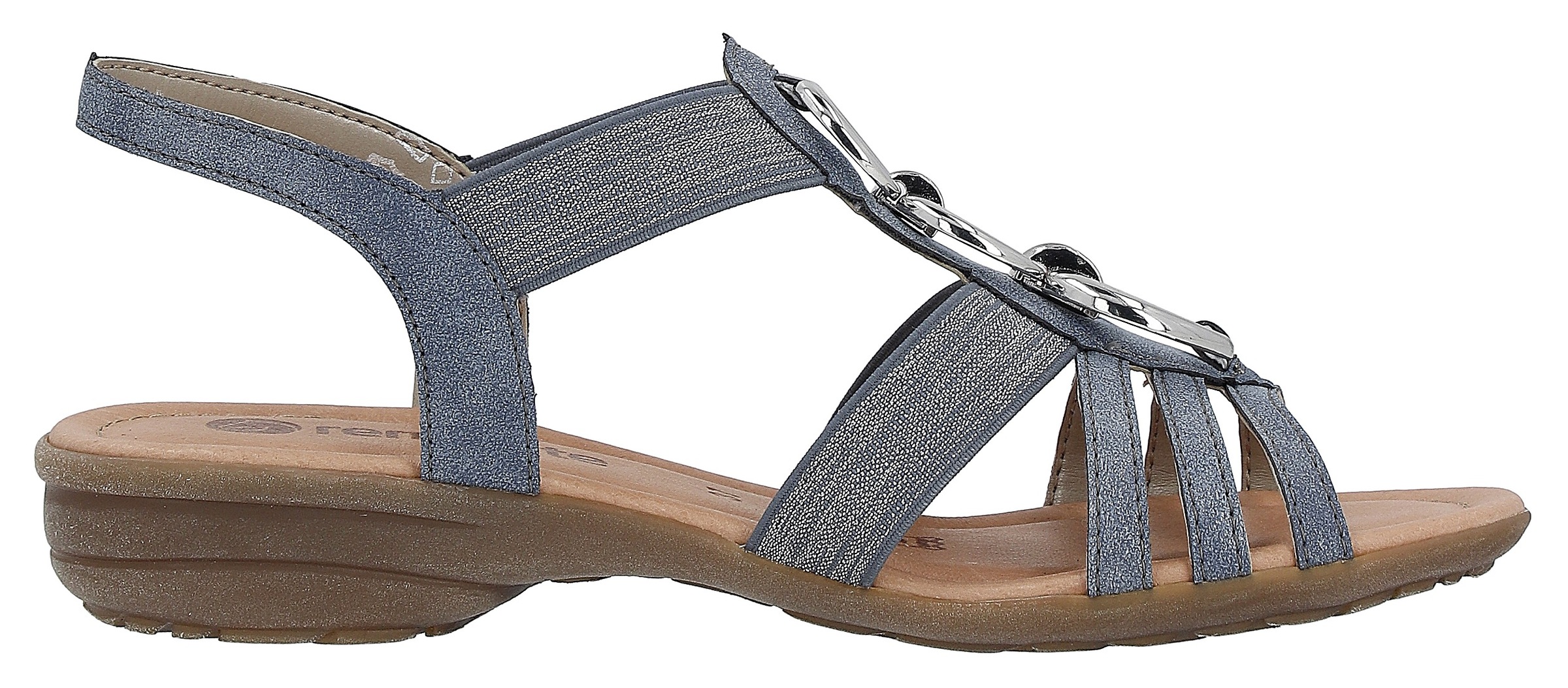 Remonte Riemchensandale  , Keilabsatz, Sommerschuh, Sandalette mit Gummizügen