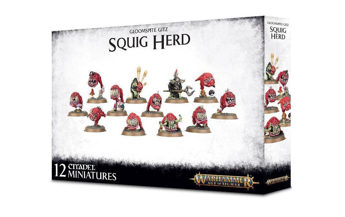 Figurenset Warhammer AoS Gloomspite Gitz Squig HerdBausatz für 12 Figuren