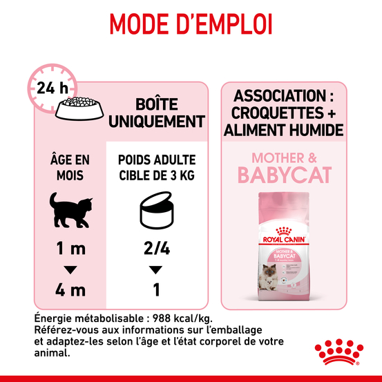 Tendre mousse chatte et chaton 0 à 4 mois Mother&Babycat 195g