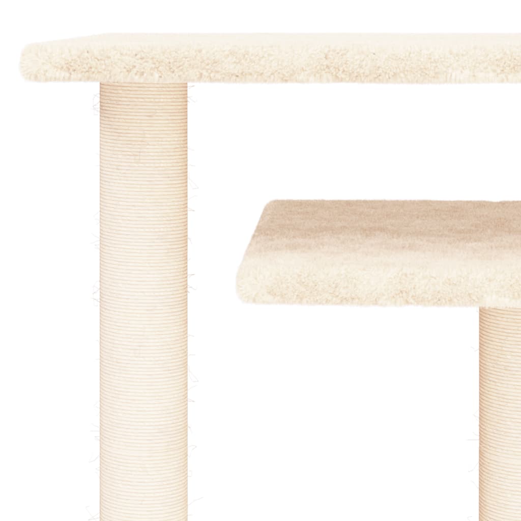 Arranhador para Gatos vidaXL com Plataformas, Creme, 62,5cm