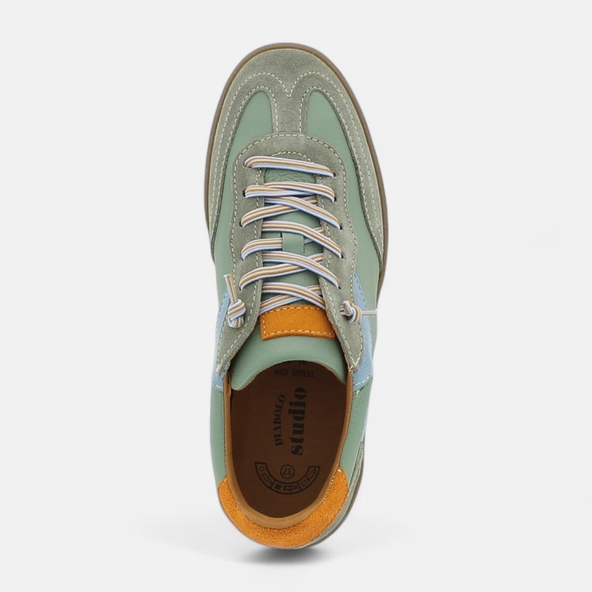 Baskets basses Femme en cuir vert