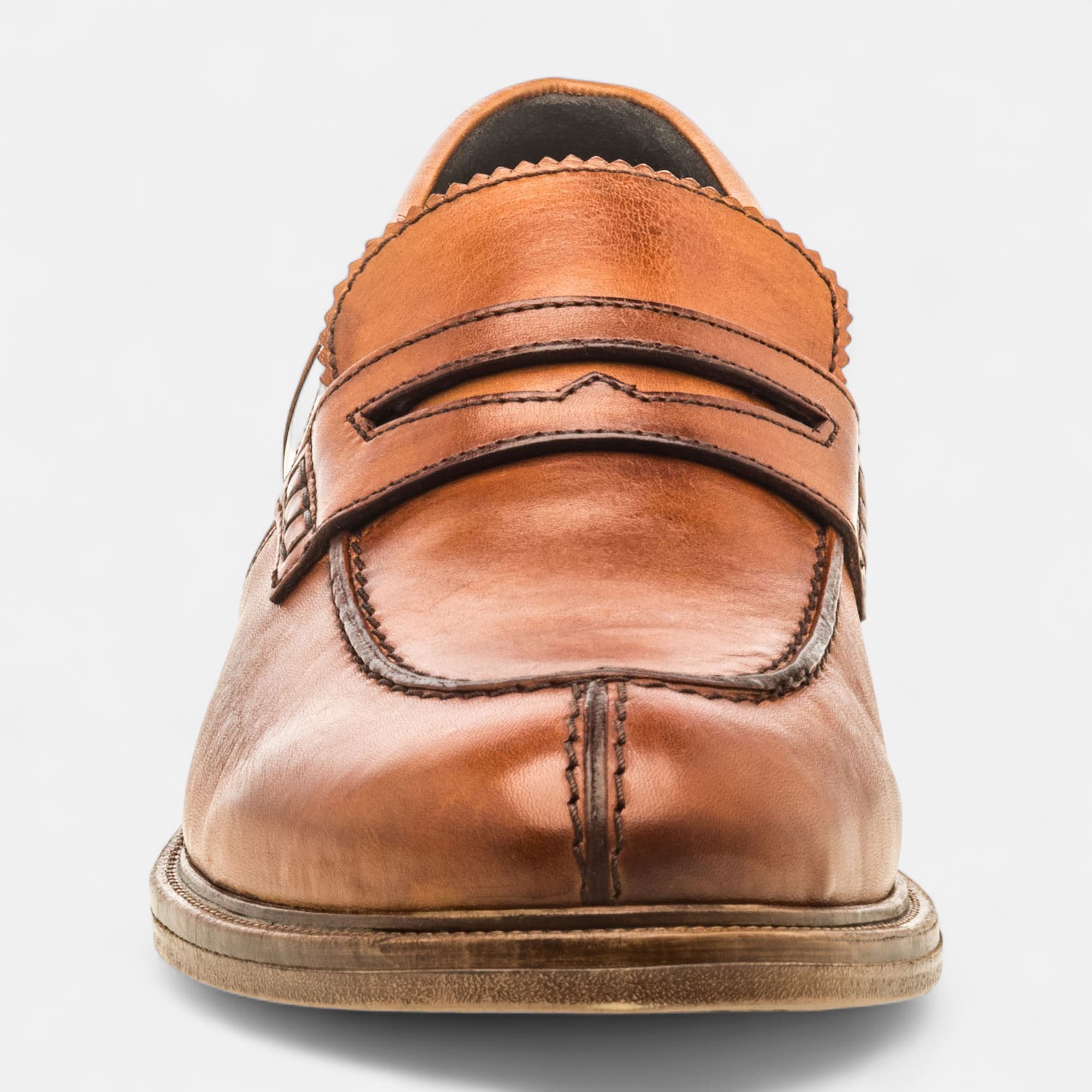 Mocassins Homme en cuir cognac