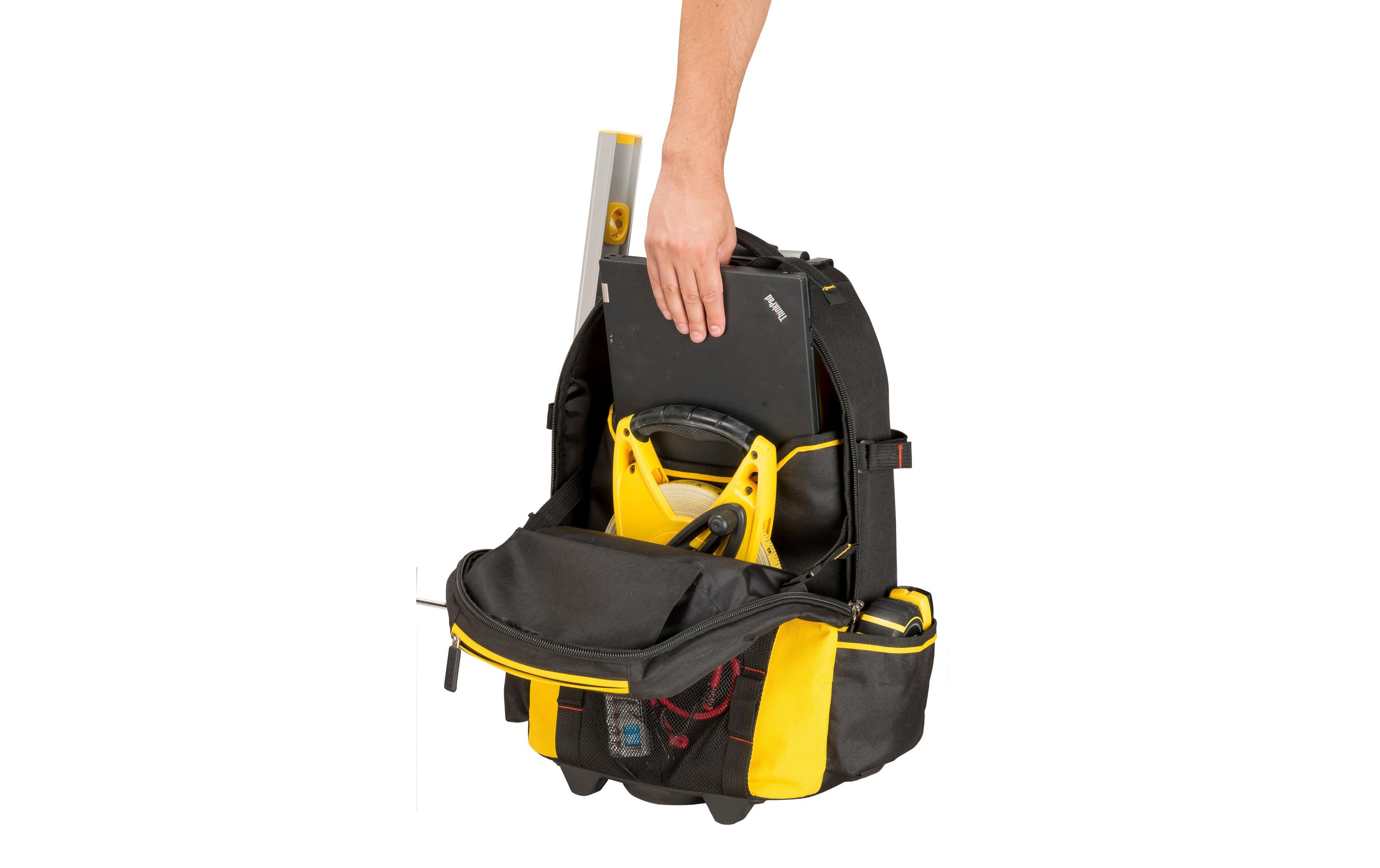 Werkzeugrucksack Trolley<br>Werkzeugrucksack mit Rollen und Teleskopgriff