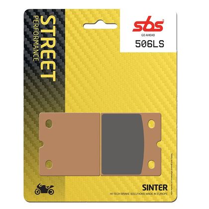 Plaquettes de freins SBS 506LS Sinter Métal Fritté avant/arrière (selon modèle)