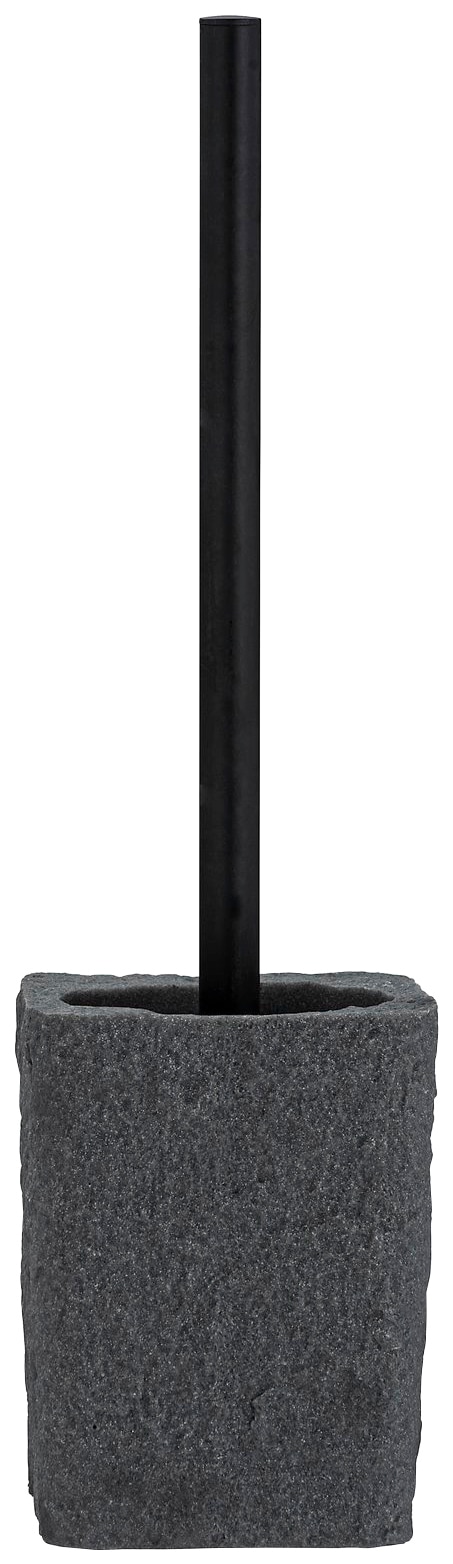WENKO WC-Garnitur »Villata Grau« 1 Stk. aus Polyresin (Kunststein)
