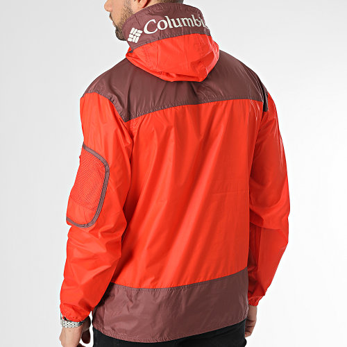 Coupe-Vent Capuche Challenger 1714291 Orange Bordeaux
