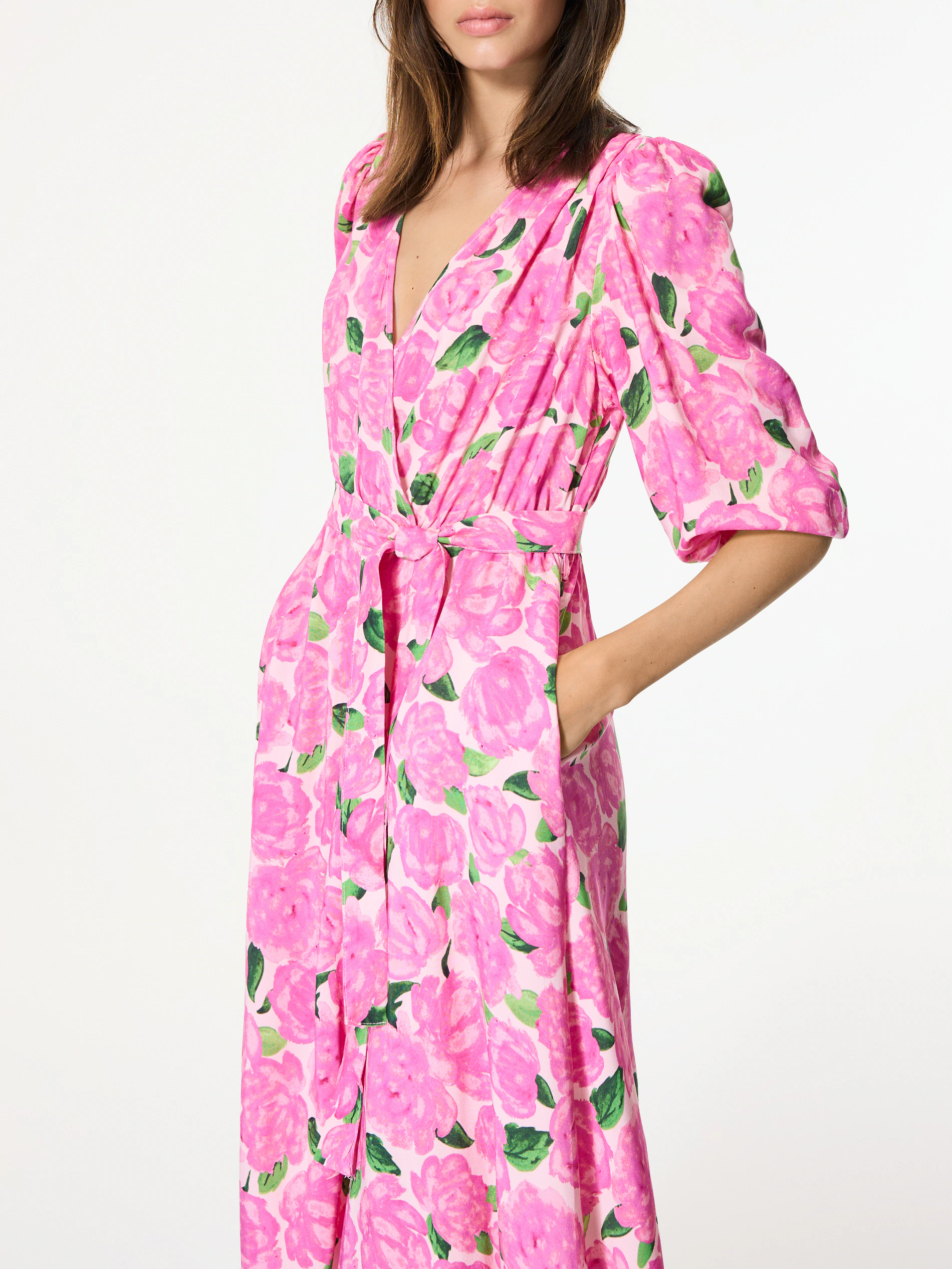 Viskose Kleid mit Muster