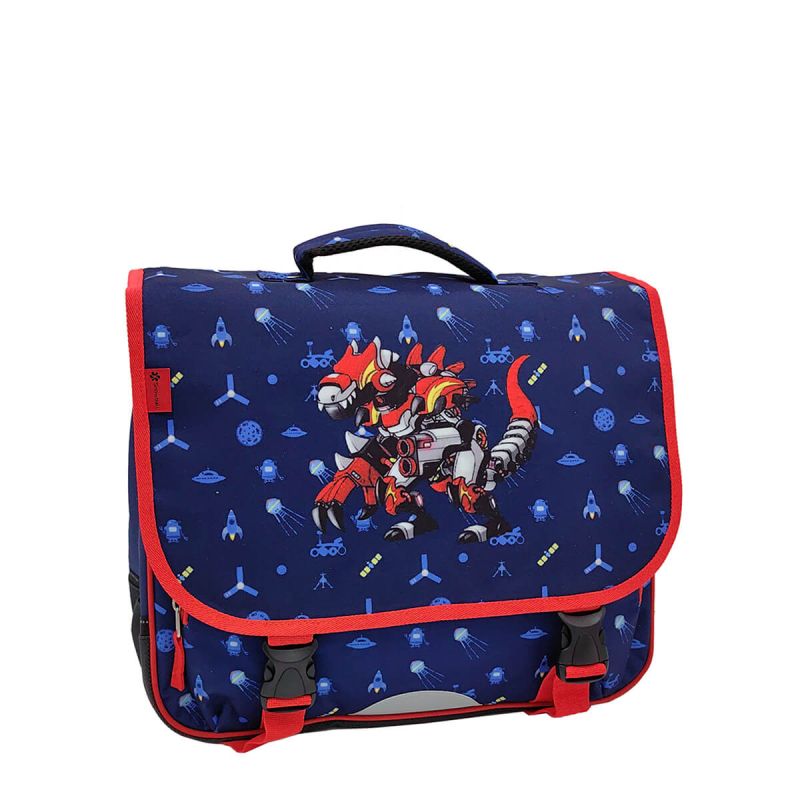 Cartable scolaire Kid robot dino 35 cm Bleu