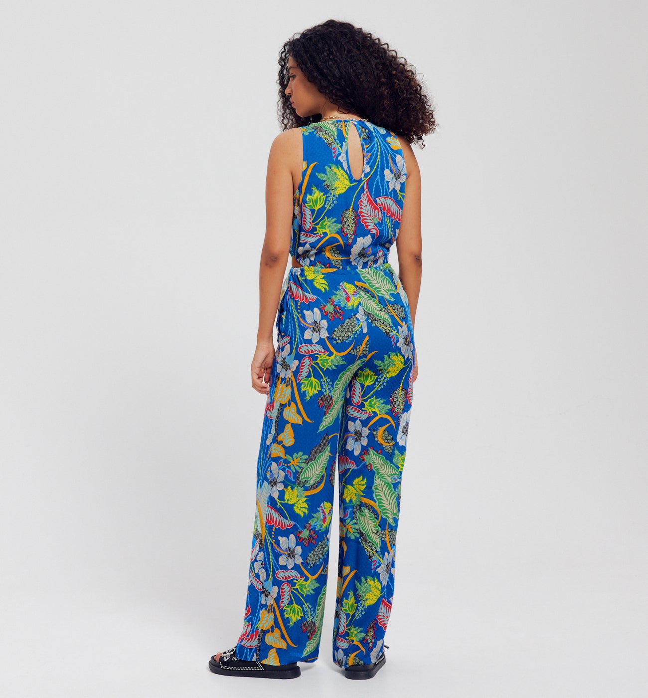 Combi-pantalon imprimée Femme - Imprimé bleu