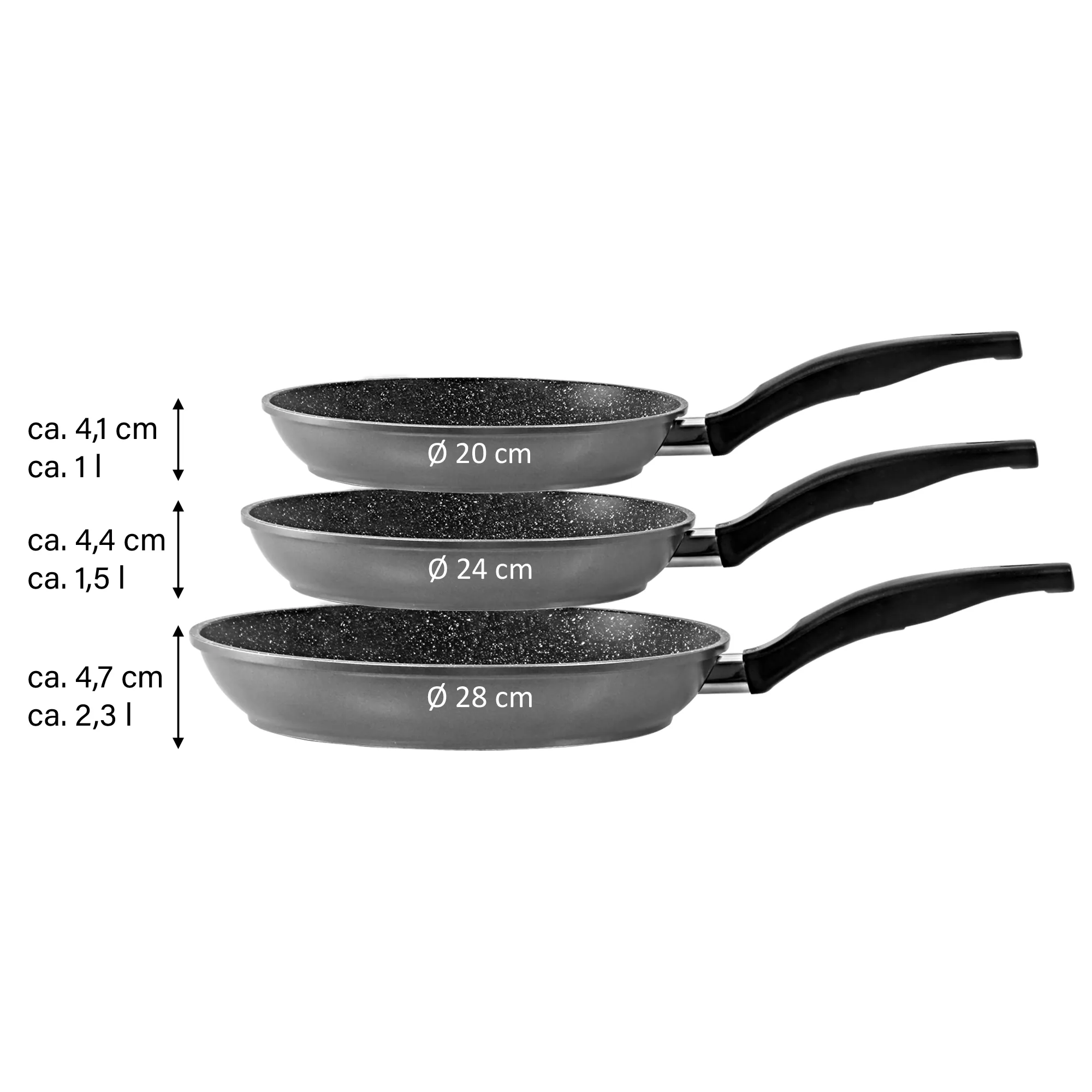STONELINE® Pfannen-Set, 3-tlg.