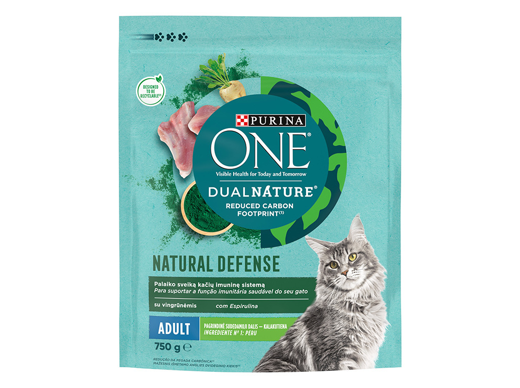 RAÇÃO PARA GATO PURINA ONE DUAL NAT PERU 750G