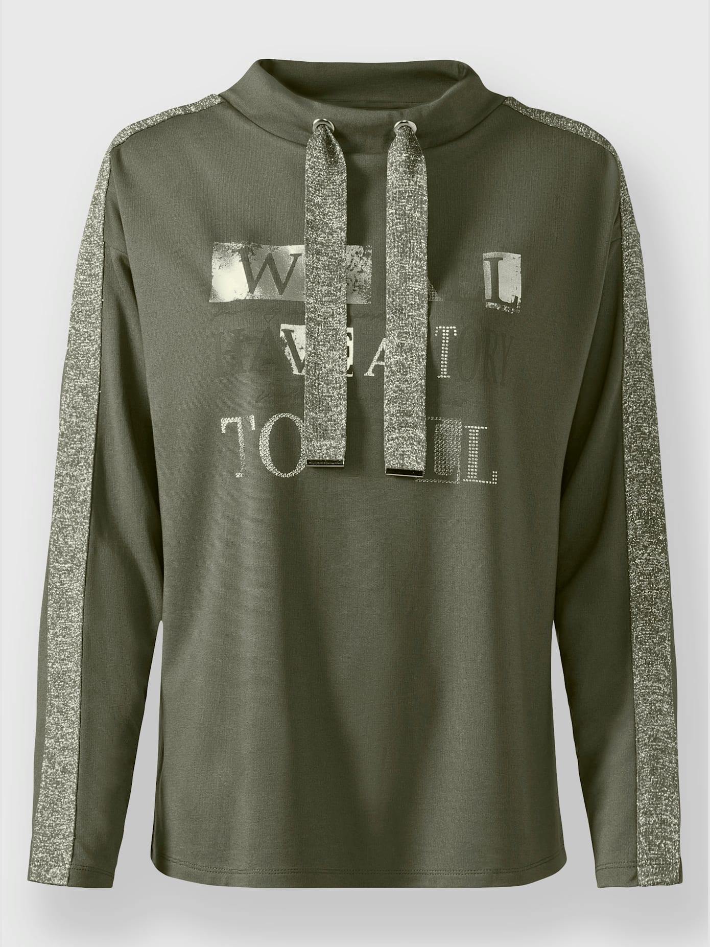 Sweat-shirt col montant à coulisse