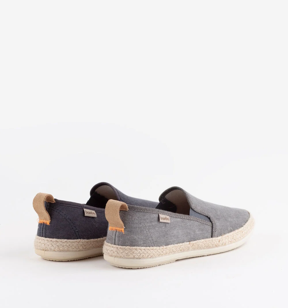 ANDRÉ ÉLASTIQUES TOILE DÉLAVÉE Espadrilles à tirette pour homme MARINO