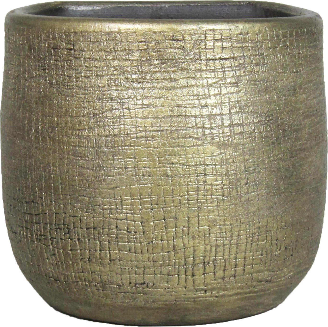 Bela Arte muur bloempot Mira goud D 16 H 14 cm