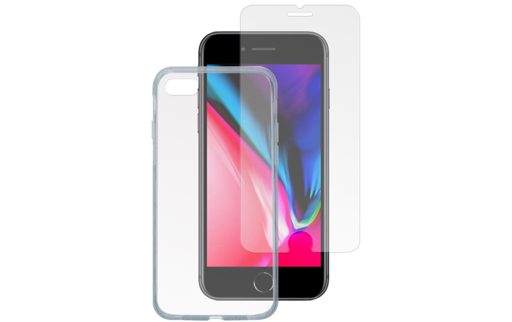 360° Starter Set X-Pro Clear iPhone 7/8/SE (2020/2022)Set aus Displayschutzfolie und flexibler TPU-Hülle für das Apple iPhone 7/8/SE (2020/2022)