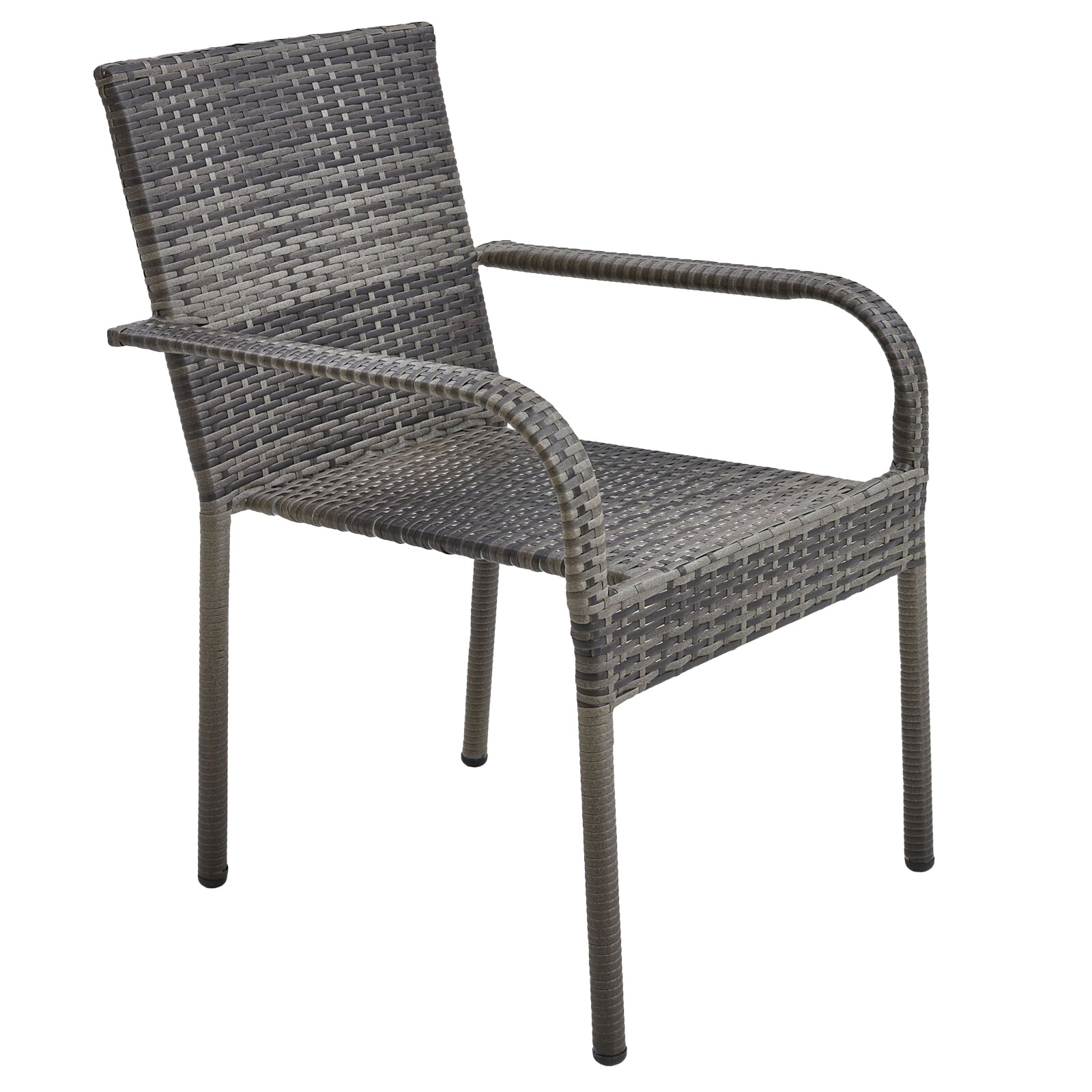 Gartenstuhl - braun-grau - Polyrattan