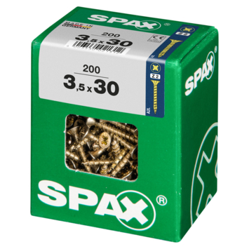 Spax schroef pozi yellox 3,5x30 mm 200 stuks