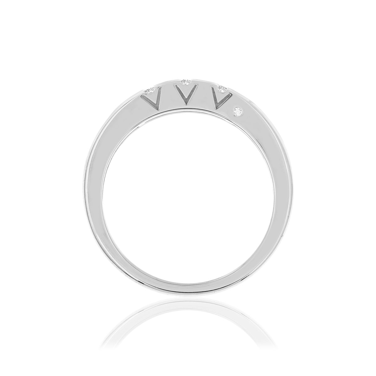 Bague VAN BRILL or blanc 750, diamants.
