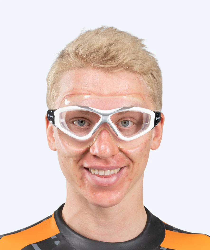 Watery svømmemaske til voksne - Mantis - Hvid/grå