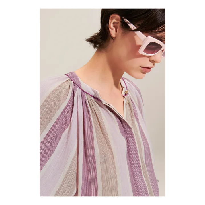 BELLEPIECE Blouse Jeff Combo Rayures | Violet