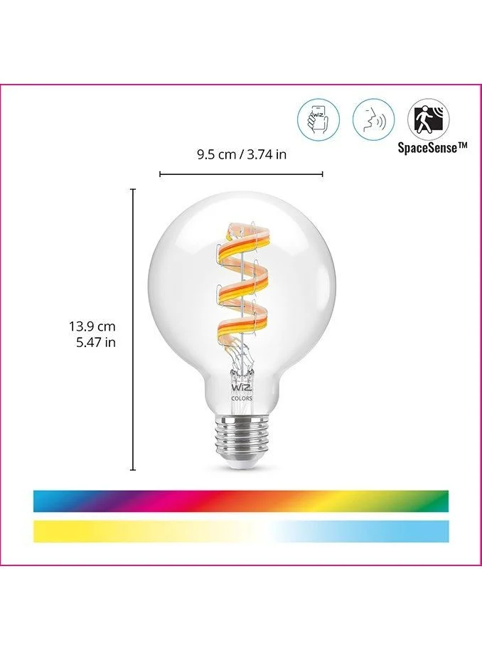 WiZ - E27 - Color & Tunable White Filament Bulb - Globe - WiFi